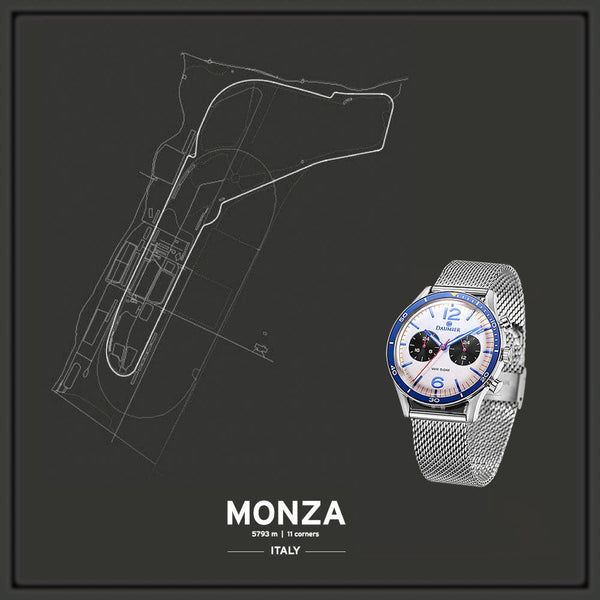 MONZA Silver Panda Watch_racing